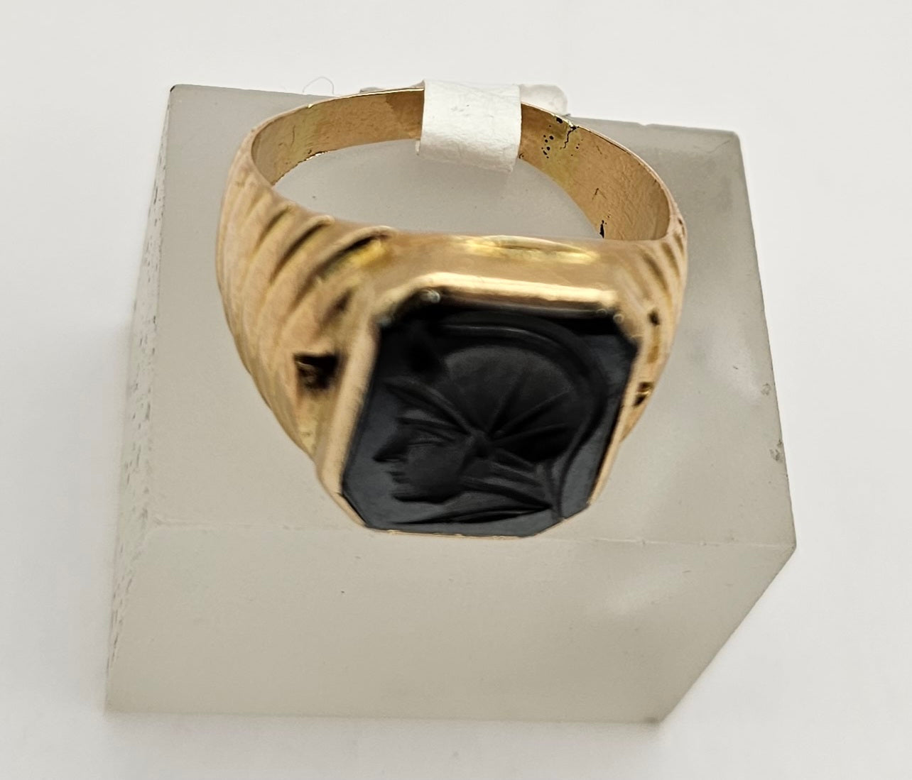 Vintage  Hematite Intaglio  Ring