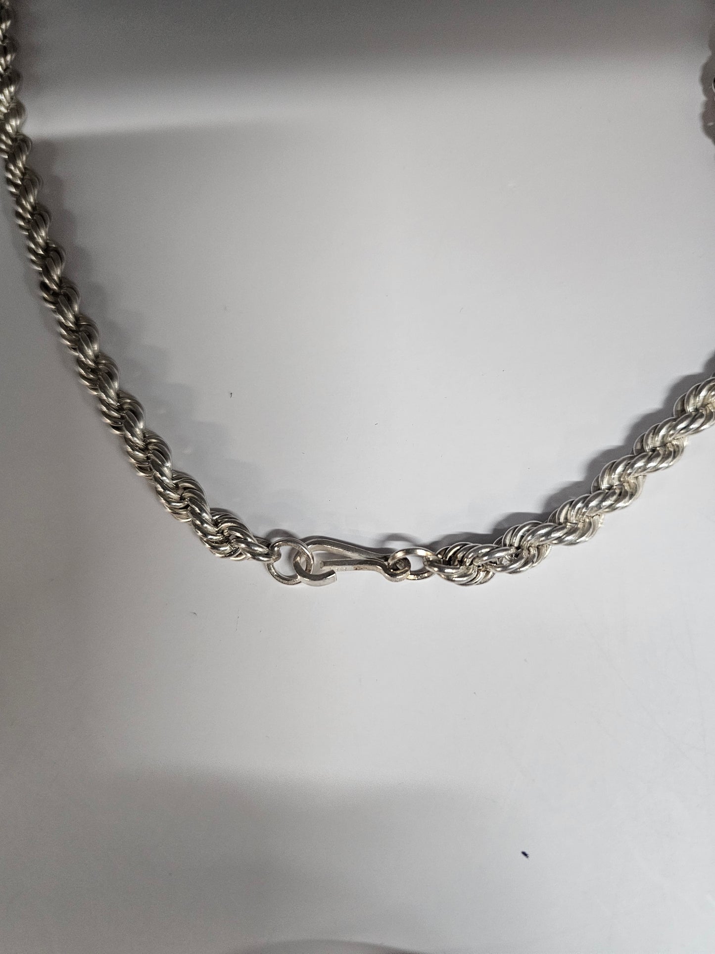 Sterling silver rope chain