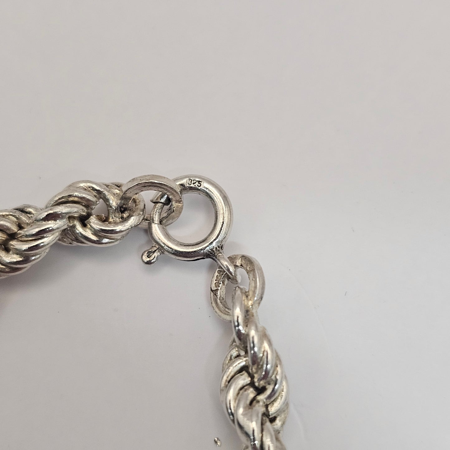 Twisted rope silver chain