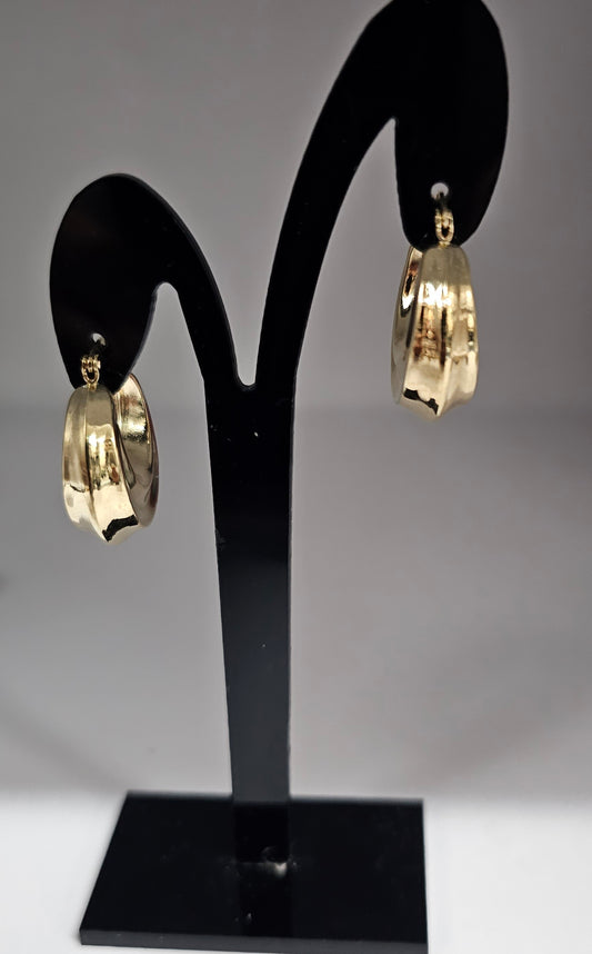 9ct yellow gold hoops earrings