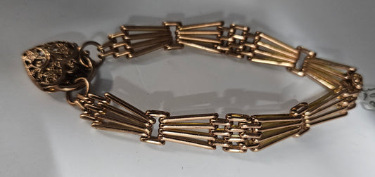 9ct rose gold gate bracelet