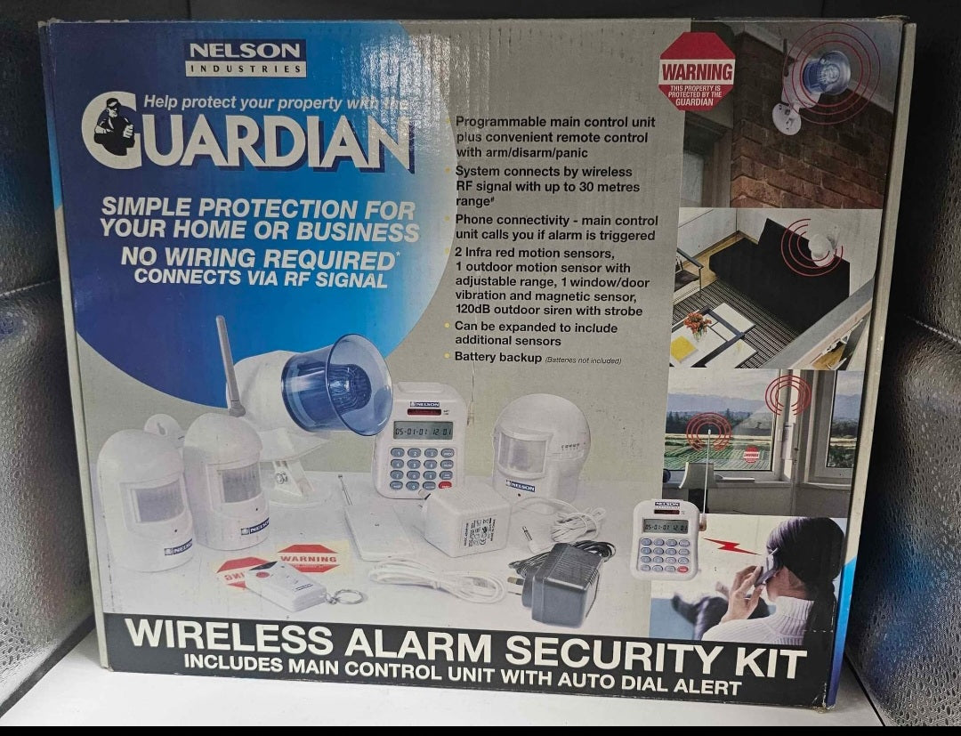 Wireless alarm security kit