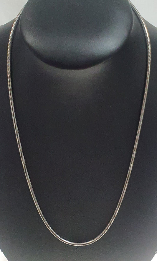 18ct white gold snake chain