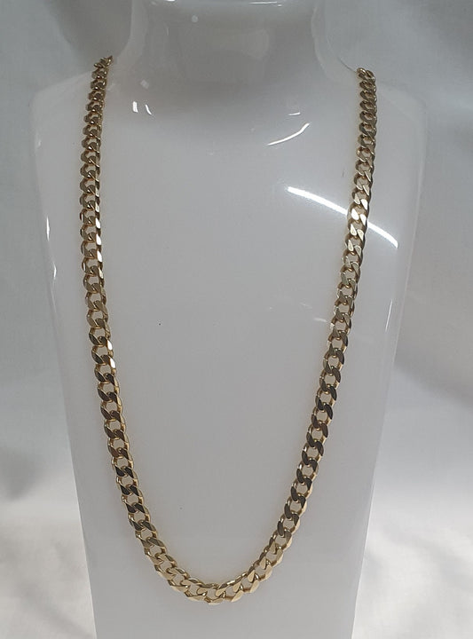 Solid 10ct yellow gold curb chain