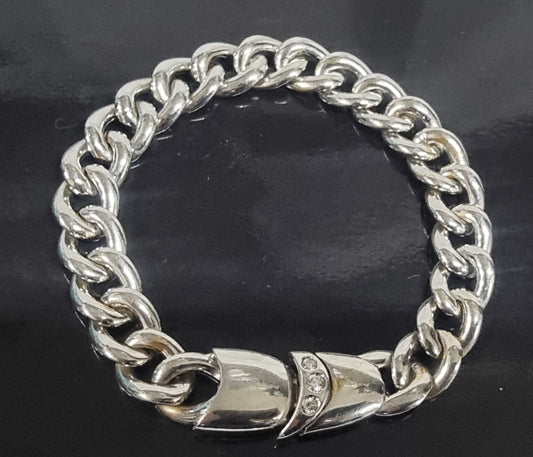 18k white gold chain bracelet