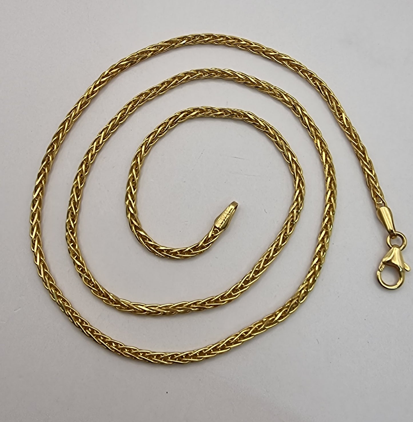 18k Italian yellow gold diamond cut chain