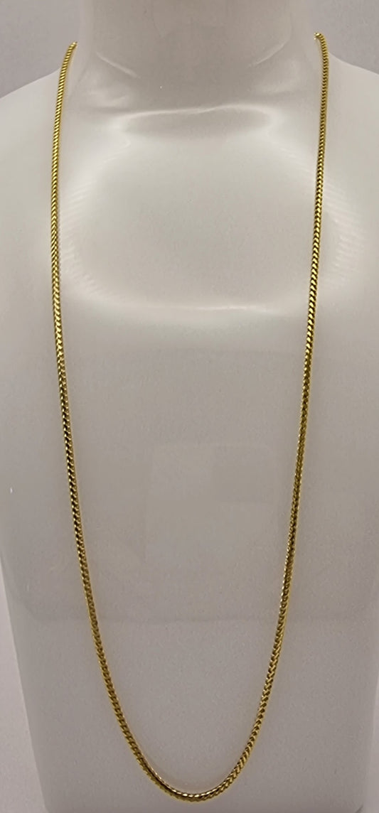 18k yellow gold Foxtail chain