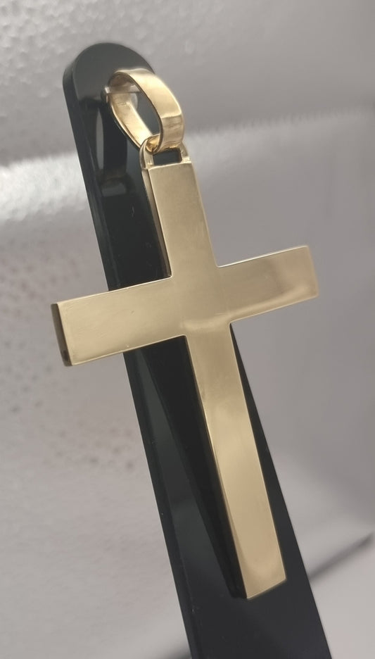 18ct solid gold cross