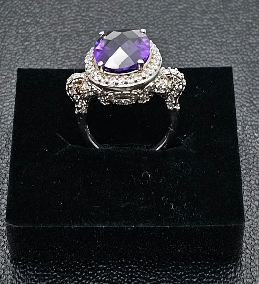 Amethyst silver ring