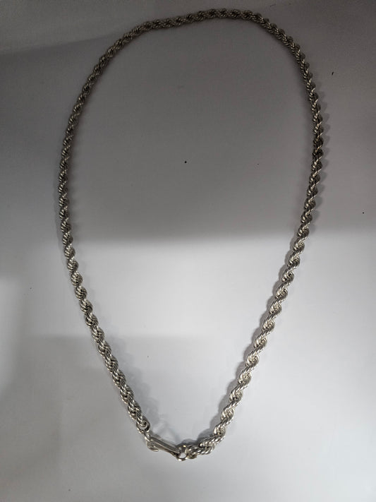 Sterling silver rope chain