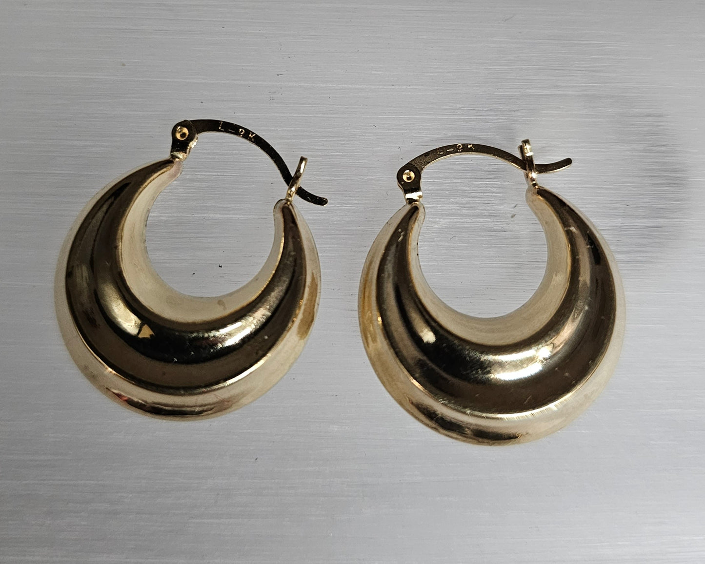 9ct yellow gold hoops earrings