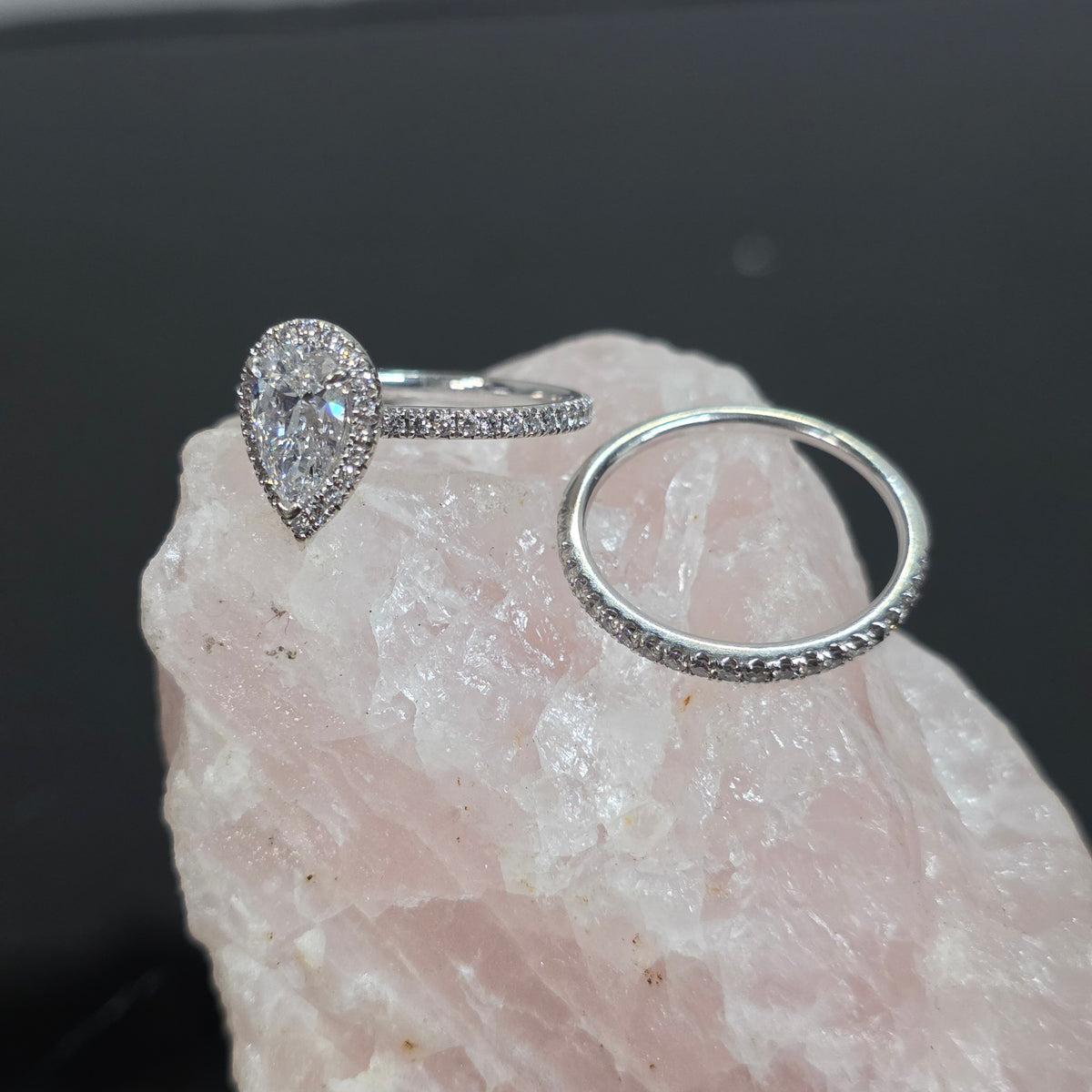 Pear ring shape lab grown diamond 1.01 carat