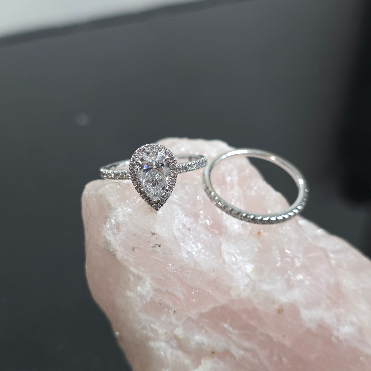 Pear ring shape lab grown diamond 1.01 carat