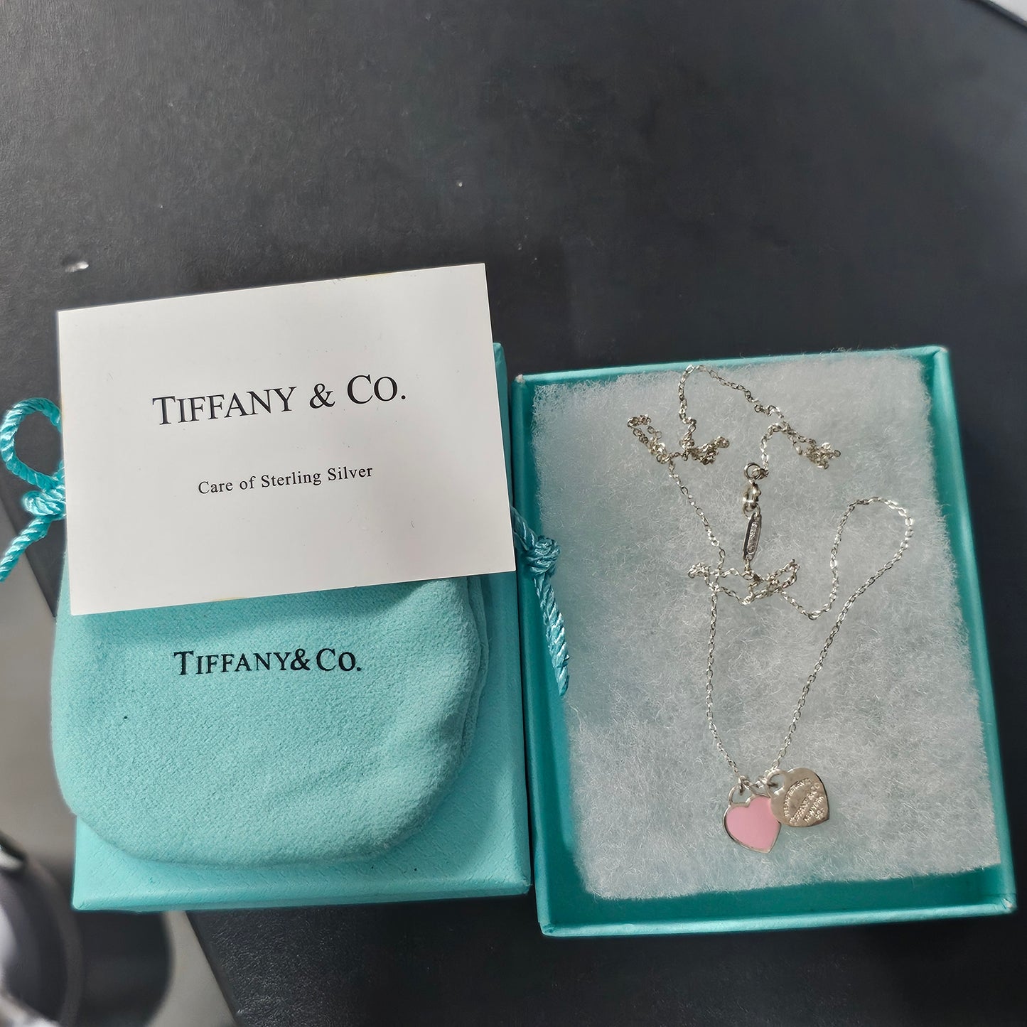 Tiffany&Co double heart pendant