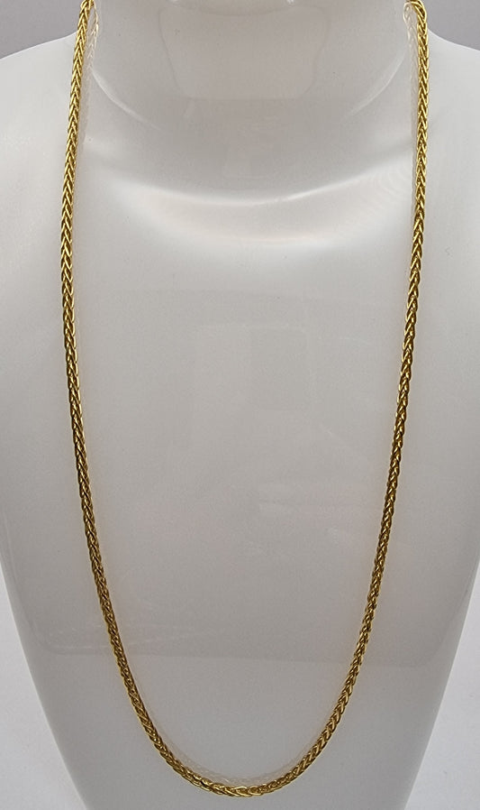 18k Italian yellow gold diamond cut chain